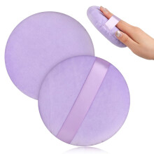 Extra Large 5 Inch Body Powder Puff Ultra Soft Washable Velour for Makeup and Bath Powder