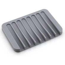 (As show, One size) 1 porte-savon en silicone antidrapant en forme de cascade pour douche, salle de bain, cuisine, comptoir et voyage - Gris