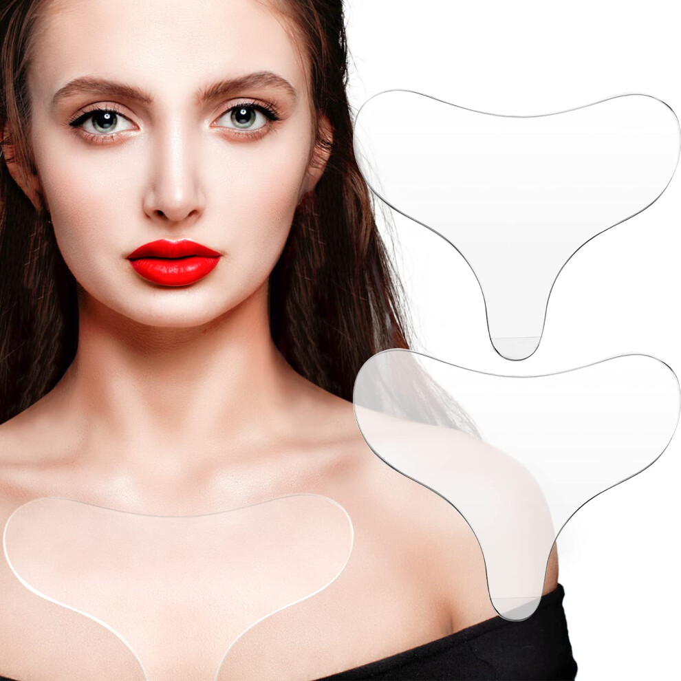 Silicone Chest Pads Reusable TShaped Decollete Wrinkle Pads Smooth Skin AntiAging for Women
