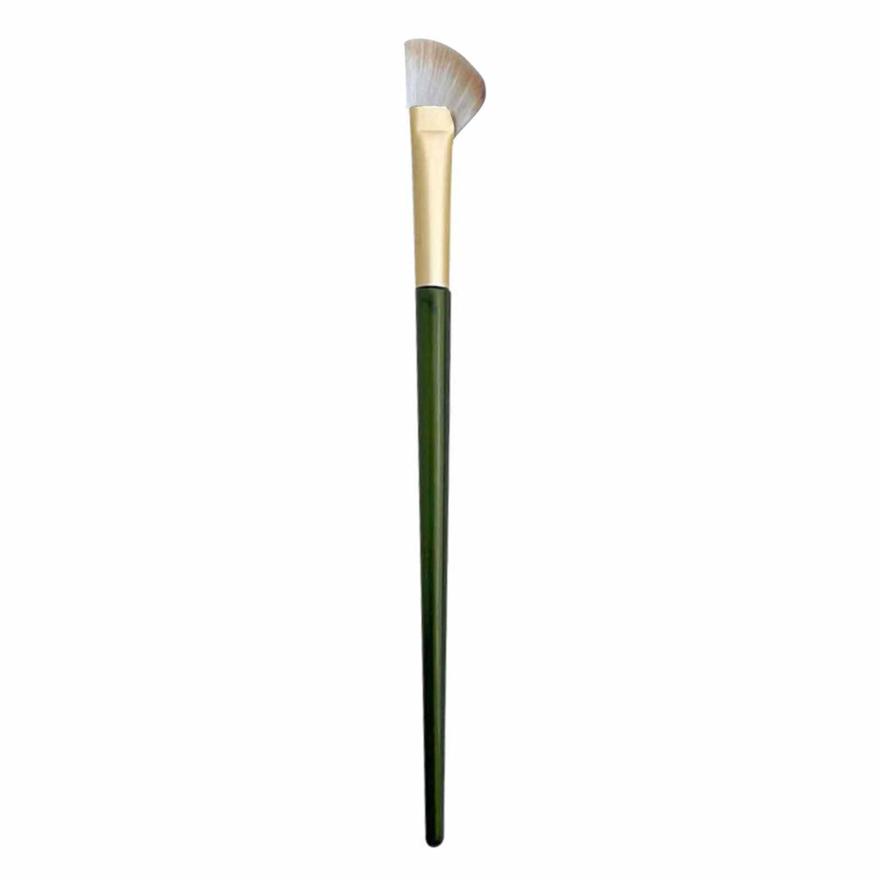 Nose Contour Brush with Soft Fiber Bristles, Half Fan Shape Angled Nose Shadow Brush for Natural Makeup, Beige