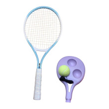 Tennis Trainer Rebound Ball Tennis Training Equipment for Kids and Teens Rebounder Set Racket for Park and Backyard Blue