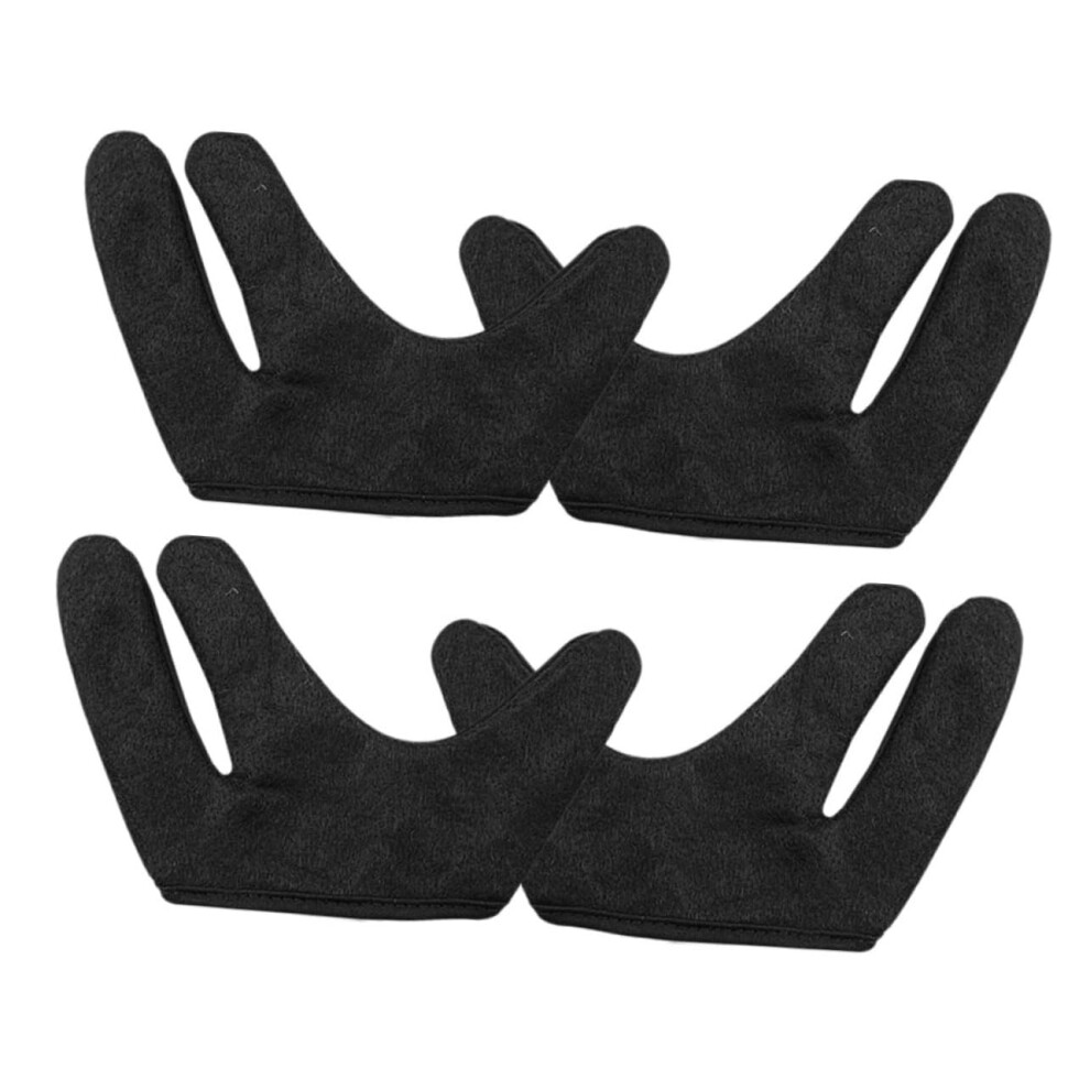 Heat Resistant Gloves for Hair Styling with ThreeFinger Design, Curling Iron and Flat Iron Use, 4pcs