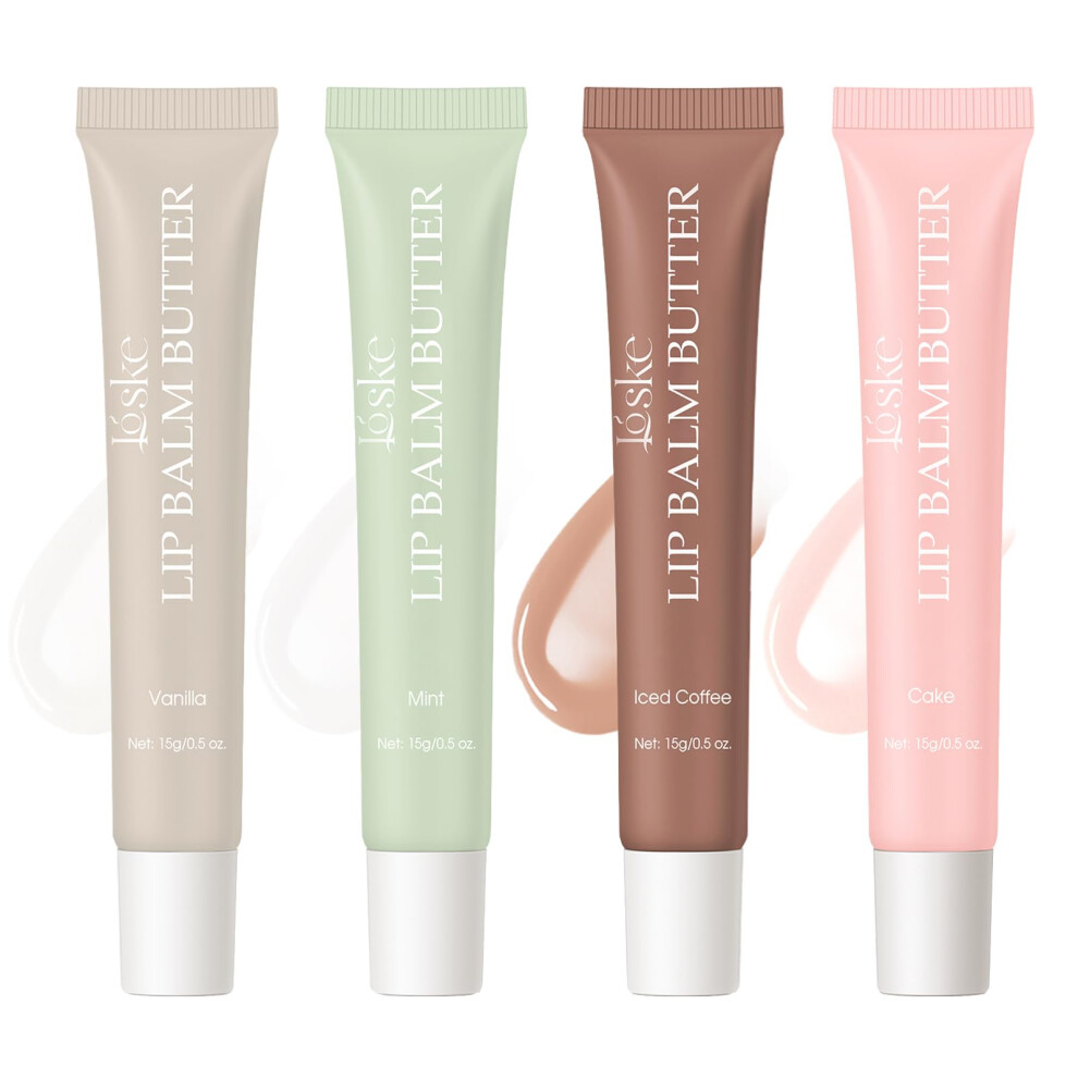 Lip Balm 4 Pack with Deep Hydration, Natural Moisturizing Formula, Colorful Flavors for Dry Lips
