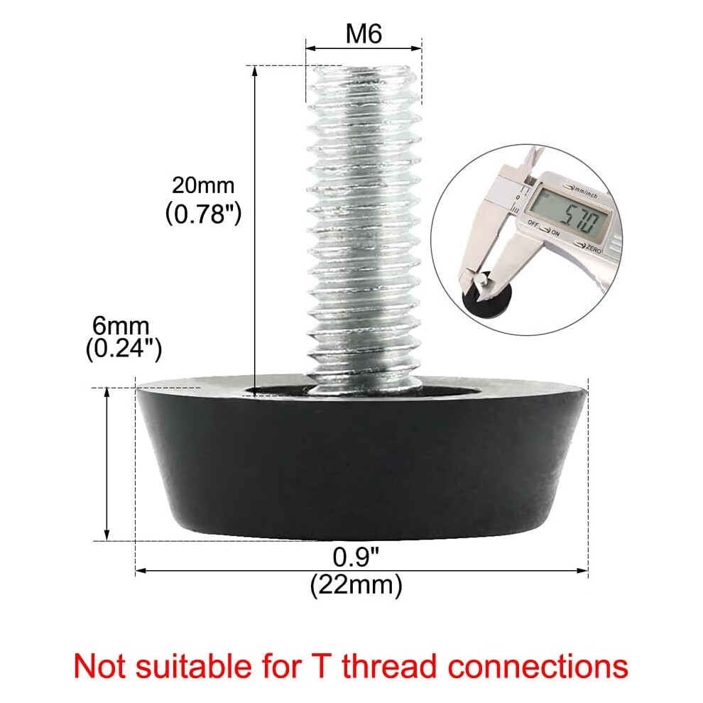 Adaptive Furniture Support, Heavy Duty Support Screw In Threaded Leveling Feet For Stable Home Office Equipment, Stainless Steel Screw Reinforced 9048212396697