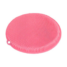 Foot Washer for Shower Round Shape Foot Cleaner Pink Foot Mat Foot Brush Bathroom Shower Accessories for Home Apartment