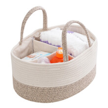 Leuk ontworpen luiermandje, genderneutraal kraamcadeau voor kersverse ouders, multifunctioneel mandje met uitneembaar tussenschot, huidvriendelijk.