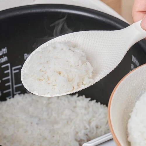 FishShaped NonStick Rice Serving Spoon with Ergonomic Grip, Dishwasher Safe, White 1