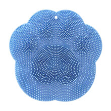 Shower Wall Mounted Back Scrubber Cat Paw Foot Scrubber Mat NonSlip Silicone Design