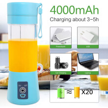 Quiet Operation Blender for Smoothies, Mini USB Rechargeable Blender with 6 Blades for Shakes, Portable Design for Sports, Travel, Gym, Home, and