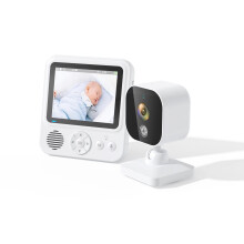 Videomonitor med kamera 2.4G-överföring, babyvakt med 2-vägsljud, infrarött mörkerseende