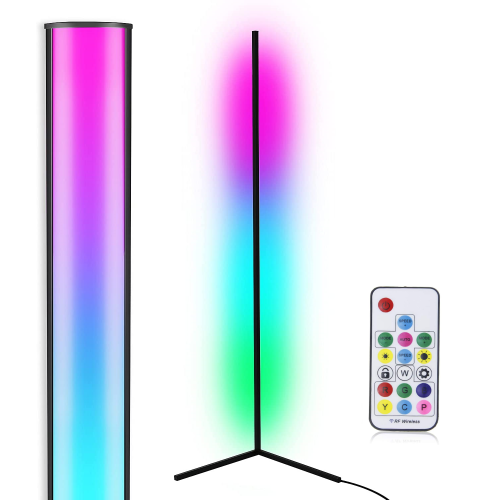 LED Stehleuchte Eckleuchte RGB Farbwechsel Schwarz