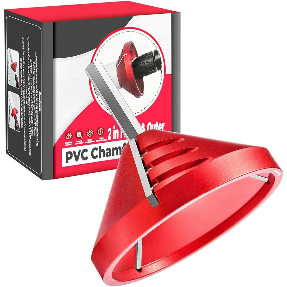 2 In 1 Inner Outer Reamer Built In Incisive Blades With Cutting Edges, Pipe And Tube Deburring Reamer Tubing Chamfer Tool 749655514806