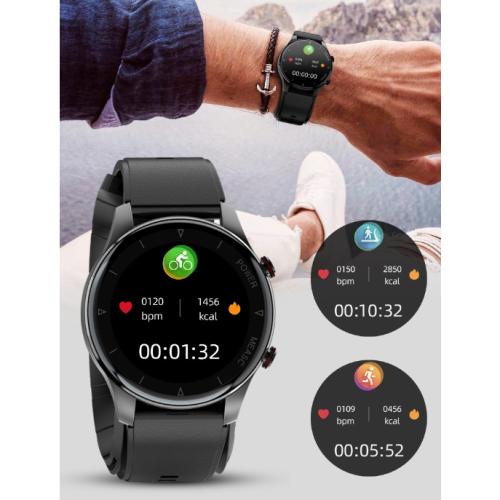 Smartwatch mit Blutsauerstoff- und Blutdruckmessung Black 1