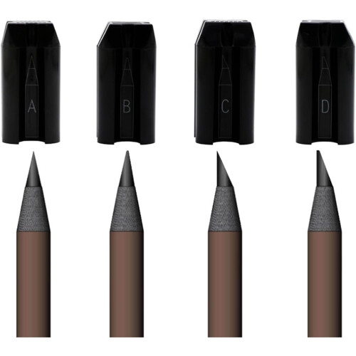 4 in 1 Eyebrow Pencil Sharpener for Precision Brow Shaping, Black Duckbill Makeup Sharpener 1