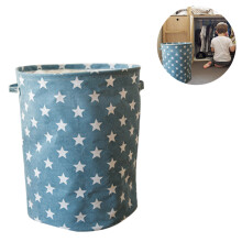 Panier à linge efficace, en lin et coton, offrant une grande durabilité et des poignées pour une mobilité optimale