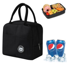 Boîte à lunch compacte et isotherme, en tissu Oxford réutilisable, imperméable et pliable, grande capacité, facile à nettoyer.