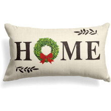 Patterned Design Christmas Decoration, Farmhouse Decor Pillow Cover with Hidden Zipper for Versatile Usage, Quality Checked Outdoor Pillow (12 X 20 In