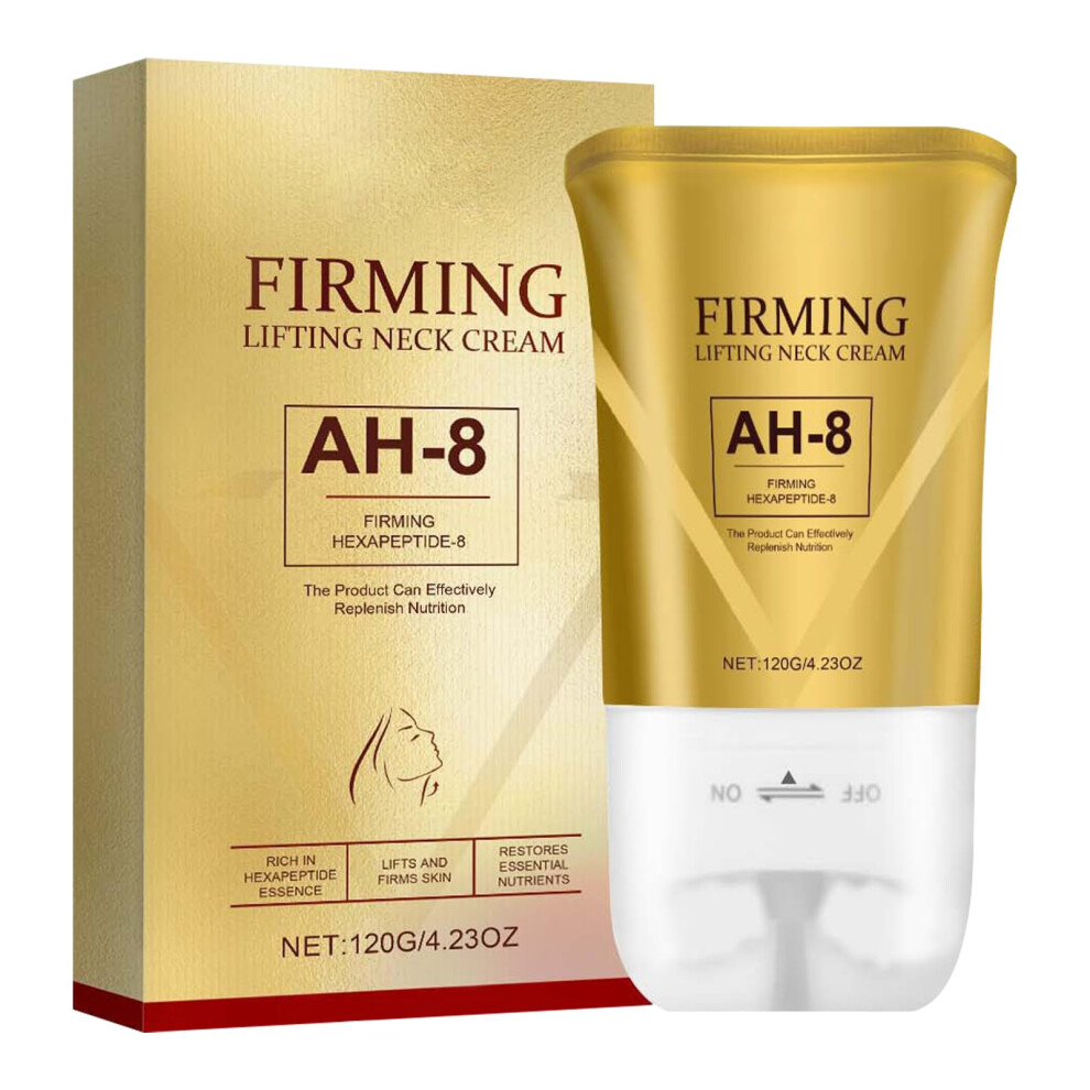 Neck Firming Cream with Roller Applicator for Sagging Skin, Collagen Boost and LongLasting Hydration