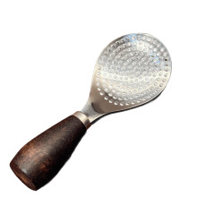 Stainless Steel Rice Spoon with Ergonomic Wooden Handle, AntiRust Long Handle Rice Scoop for Kitchen