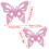 Patchs papillon de dessin animé artisanaux,-taille L dorée 4