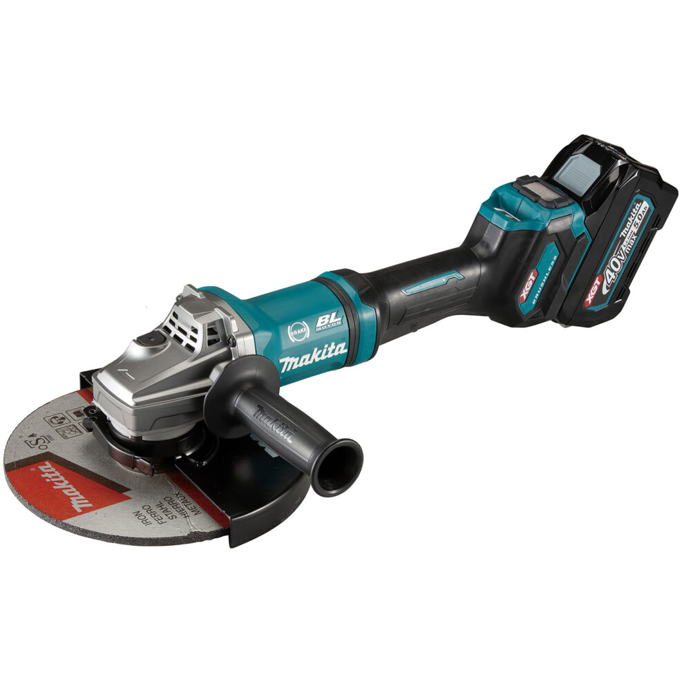 Makita Ga038gt205 Xgt 40V Max Bl Angle Grinder 230Mm 40V 2 X 5.0Ah Li-Ion Batts