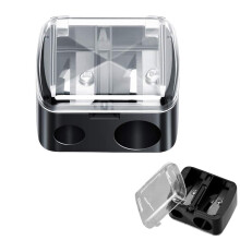 Makeup Pencil Sharpener Dual Hole for Eyebrow Eyeliner Lip Liner with Precise Cosmetic Sharpening