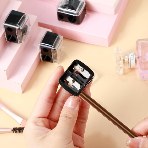 Makeup Pencil Sharpener Dual Hole for Eyebrow Eyeliner Lip Liner with Precise Cosmetic Sharpening 1
