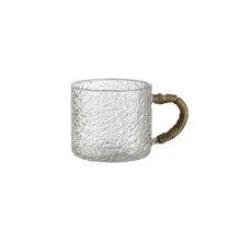 Carafe à eau en verre avec couvercle, poignée en rotin au design unique, verre résistant à la chaleur, nettoyage facile, carafe polyvalente pour
