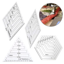 Creative Grids Sewing Templates, Precision Cutting Craft Rulers with 60 Degree and 45 Degree Angles, Transparent Acrylic Quilting Rulers for DIY Fabri