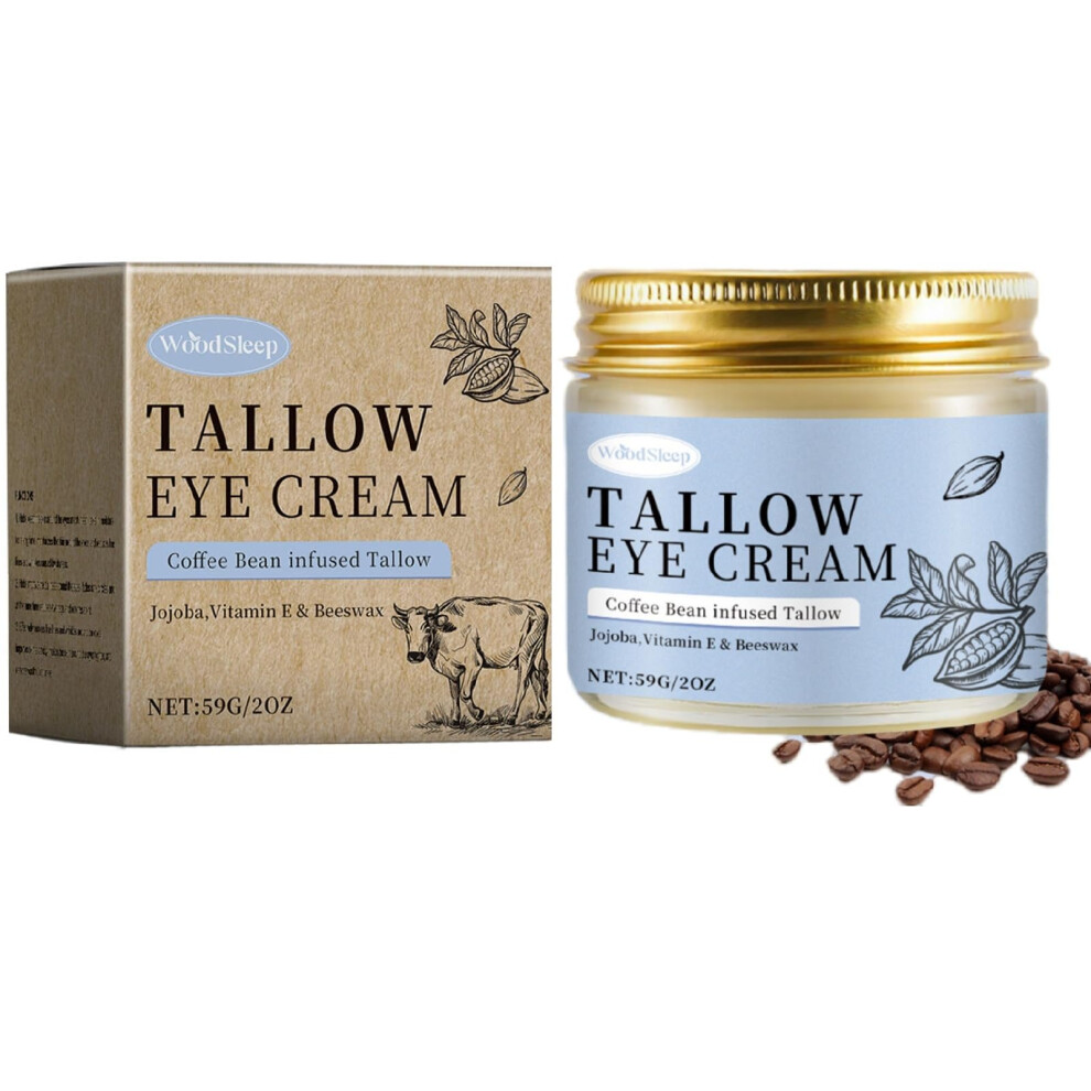Cream/Dark Eye For Circles With Organic Grass Fed Beef Tallow And Coffee, Antiaging Hydration