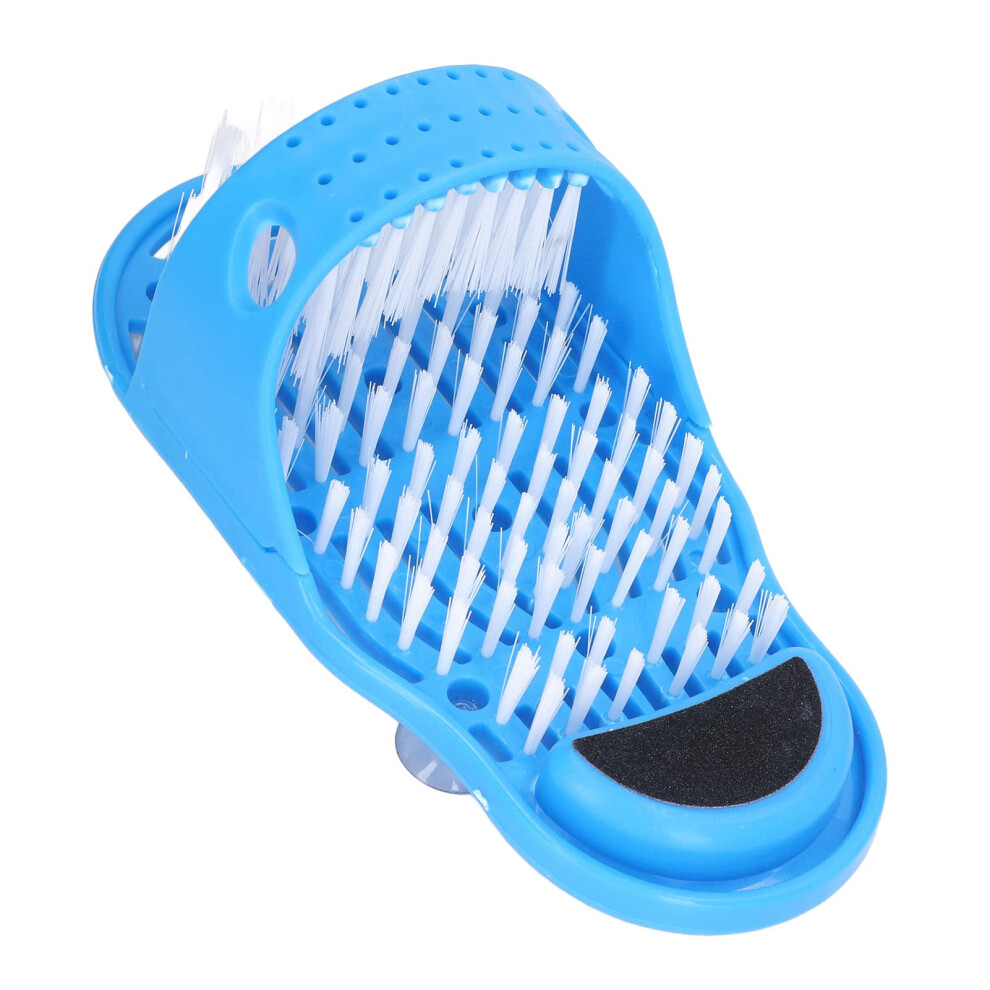 Blue Shower Foot Scrubber With Suction Cups For Deep Exfoliation And Relaxing Foot Massage,