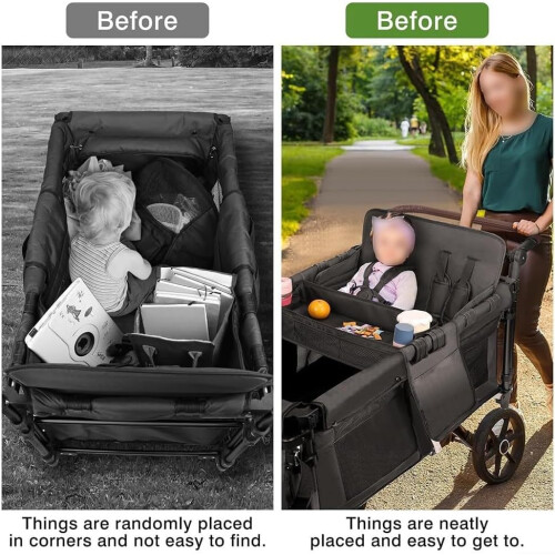 Stroller Snack Tray Large (L), Compatible With Wonderfold Models, Mealtime Tray Accessory 2