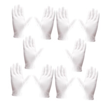 Jewelry Inspection Gloves White Cotton Dust Comfortable Stretch Fit for Art and Coin Handling