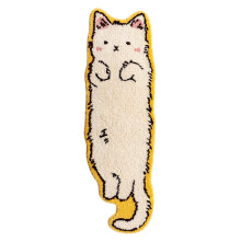 Cat Rug For Bedroom Absorbent Cartoon Cat Bath Mat White Doormat For Room Decor Shower Floor Mat