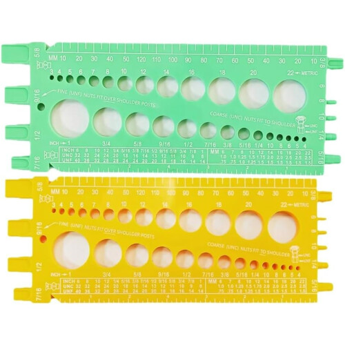 Measuring Tool for Fasteners, Yellow Color, Accurate Gauging, Compatible With Various Fasteners, For Different Projects 2