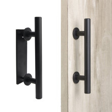 Sliding door handles, black, barn door handle, 30cm, double-sided, kitchen handles, sliding door handle, matte finish, handles for sliding d