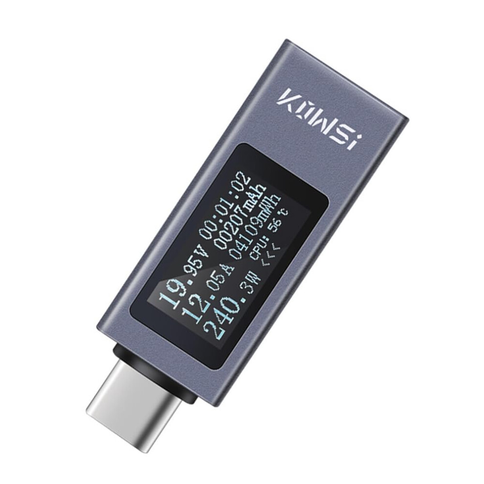 Typec Cellphone Charging Tester Pd Direct Current Voltmeter Aluminum Alloy Housing 430V 012A Interface Compatibility 9001264986681