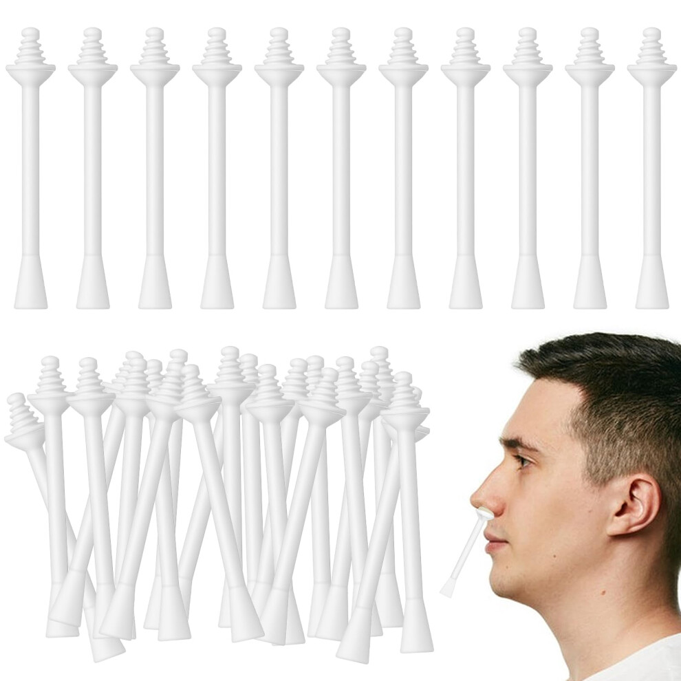 60 Pcs Nose Wax Sticks Dual Head Nose and Ear Hair Waxing Applicator for Men and Women