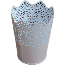 (As show, One size) Pot de Fleurs Planter Conteneur en Mtal Vase Plante Creux Style Arrangement de la Fleur Conteneur