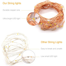 Starry Fairy Lights, Waterproof LED String Lights 5M Copper Wire Flexible DIY Low Energy Consumption for Outdoor Indoor Decoration