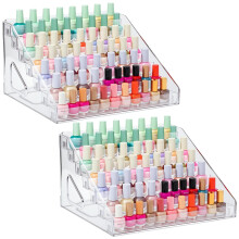 Nail Polish Organizer 7 Layer Acrylic Rack Holds 84 Bottles, Clear Large Capacity Display Stand