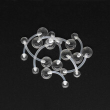 Piercingschmuck für Frauen, transparente, gebogene Bioflex-Augenbrauenpiercings für empfindliche Haut, flexibler Acryl-Körperschmuck mit glatten