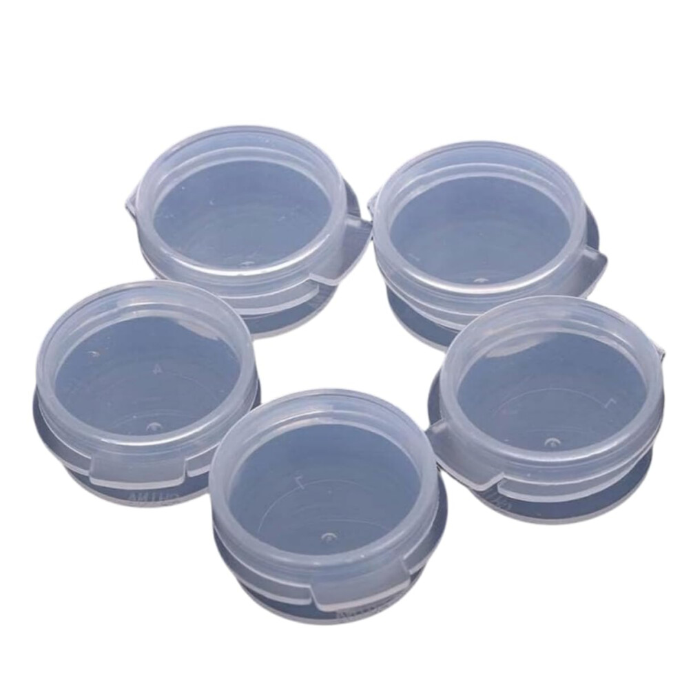 3pcs 5g Clear Plastic Cosmetic Jars with Leakproof Snap Lids for Travel Makeup Storage