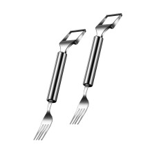 Watermelon Fork Slicers Cutter 2 in 1 Melons Slicers Portable-2