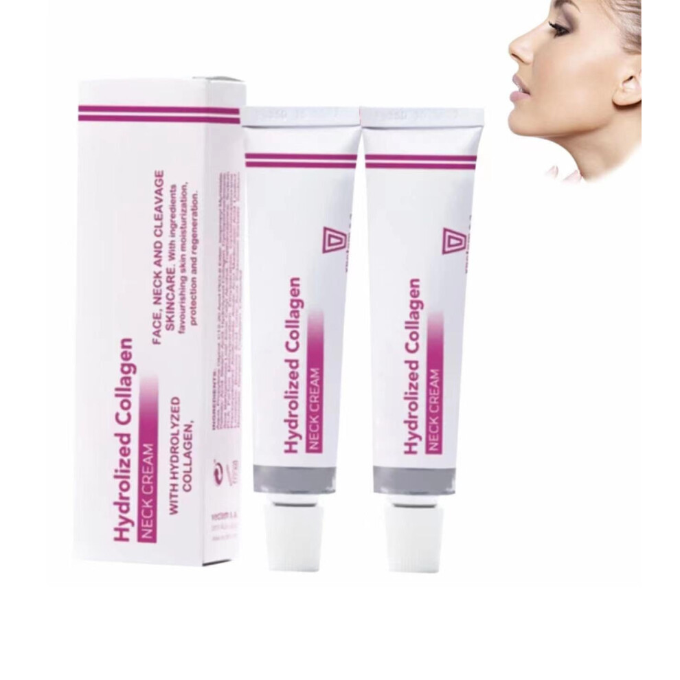 Cream Neck Firming With Hydrolyzed Collagen For Anti Aging, Wrinkle Reduction And Deep Hydration (2Pcs)