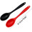 Silicone Cooking Spoon Long Handle Heat Resistant Large Serving Spoon for Kitchen Black 2