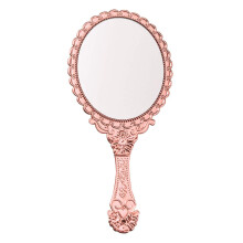 Vintage Hand Mirror with Handle Elegant Retro Handheld Makeup Vanity Mirror Gold 9.8x4.5in