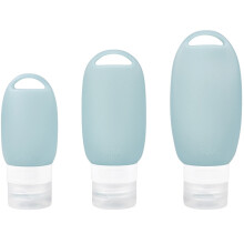 Reiseartikler, dusjsåpebeholder, lekkasjesikker, bærbar reisekosmetikkbeholder, påfyllbar klemflaske for lotion og sjampo, 3 stk., TSA-godkjent