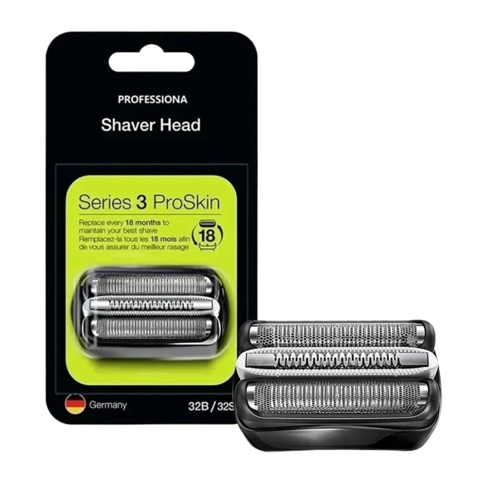 Black 32B 32S Foil And Cutter Replacement Head For Braun Series 3 Shaver 3040S 3010S 310S