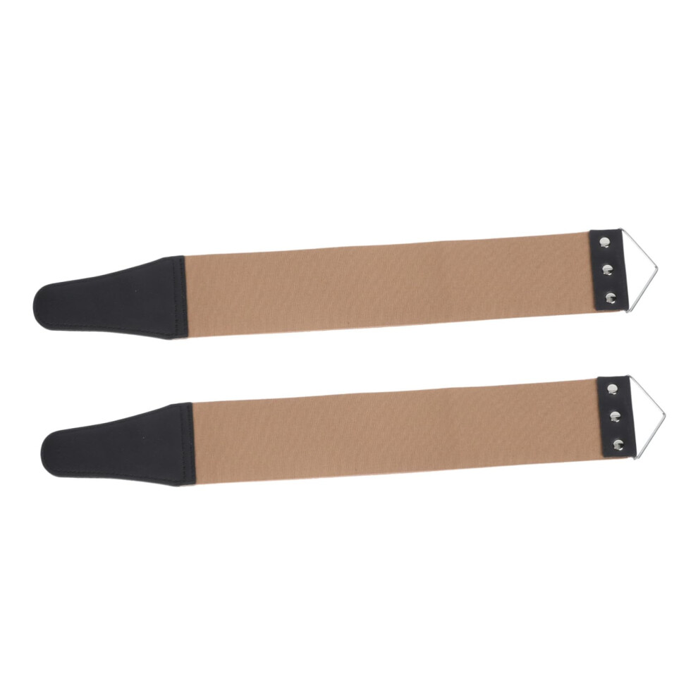 DualSided Leather Razor Strop 2pcs for Barbers and Home Shaving Razor Sharpening Belt